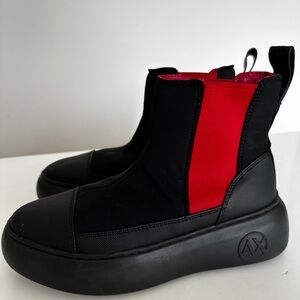 Zara Black and Red Kids Boots
